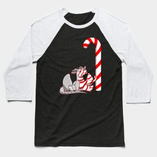 Candy Cane Dragon Baseball T-Shirt